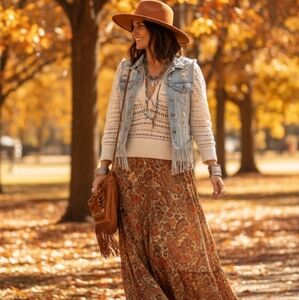 ANTHROPOLOGIE cream crochet sweater size S,